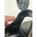 Salvatore Ferragamo  Black Silver Logo Buckle Sandals Size 38 Photo 10