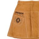 Coach  High Waist Lamb Suede A-Line Skirt Embellished Rodeo Made In Italy 2 Photo 2