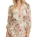 fab'rik Fab’rik Dress Marnie Floral Print Chiffon Lantern Sleeves Wrap Tie Dress Small Photo 0