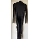 Modern Citizen   Bodycon Button Front Rutched  Dress  black Date night L Photo 7