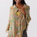 Urban Outfitters  Tana Marled Rainbow Knit Cape Poncho Photo 0