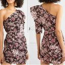 Isabel Marant Lilia One Shoulder Floral Print Mini Dress Asymmetrical Cotton Dress Photo 3