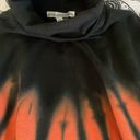 Young Fabulous and Broke  YFB Black Multi Tie Dye Turtleneck Side Zip Mini Dress Tunic Top $198 EUC XS  Photo 7