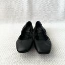 Vince Camuto  Brindin Black Leather Square Toe Scrunch Back Heel Ballet Flat 6.5 Photo 2