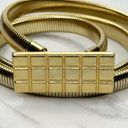 The Bar Vintage Buckle Gold Tone Coil Stretch Cinch Belt Size XS Small S Womens Photo 1