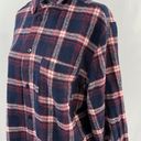 Nordstrom New  Plaid Flannel Button Down Pajama Shirt Navy Peacoat Tartan Photo 7