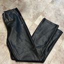 Tuckernuck  Black Faux Leather Ashford Bootcut Ankle Demi Pants Mid Rise XXS Photo 2