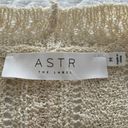 ASTR NWT  Wrap Front Pointelle Sweater In Cream Size Medium Long Sleeve Open Knit Photo 4