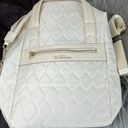 NWT Bella Russo Quilted Tote/ Backpack/ Shoulder bag 14.4" Off White Beige Photo 1