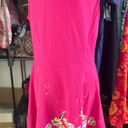 Apt. 9 Womens Fit & Flare Dress Size large Pink Floral Border Sleeveless Photo 5