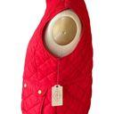 St. John’s Bay NWT ~ ST JOHNS BAY Cabaret Red Quilted Pockets Sleeveless Vest ~ Women's MEDIUM Photo 5