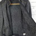 St. John Sport Knit Jacket Small Womens Boucle Full Zip Denim Accents Black Photo 3