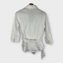 Harvé Benard Harve Benard Womens size Small Button Collared Tie 3/4 Sleeve Blouse Top White Photo 1