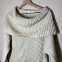 Umgee  Oversized Aspen Off the Shoulder Chunky Cream Knit Sweater Size Small Photo 4