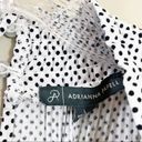 Adrianna Papell  Accordion Pleats Sleeveless Smock Neck White/Black Polka Dot Top Photo 3