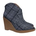 Jessica Simpson  Womens 7.5 Crais Black White Plaid Wedge Bootie NEW Photo 1