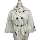 White House | Black Market  White Rain Short Preppy Lightweight Trench Size L Photo 0