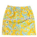 Lilly Pulitzer  Les Monkey Print Yellow Skirt Size 6 Vintage White label Photo 8