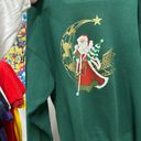 Hanes Vintage Santa Clause Christmas Holiday Sweater Crewneck In Green Size Large  Photo 1