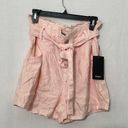 Hudson Jeans Hudson Shorts NWT Paperbag Pink Belted High Rise‎ Stretch Lightweight Women’s 30 Photo 5