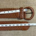 Vintage Women’s Tan Woven Leather Belt And Buckle 0 Photo 4