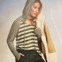 CAbi  Olive Green & Oatmeal Striped Playoff Hoodie 3995 Photo 2