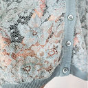 Moschino  Cheap And Chic Blue Green Lace Cardigan Photo 4