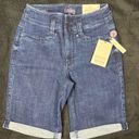 NYDJ  9" Ella Short with Rolled Cuffs - Bluewell - size 0 Photo 10