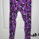 LuLaRoe  Tall & Curvy Purple Stork Leggings Baby Shower Gender Reveal Fertility Photo 2