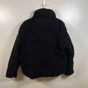 Abercrombie & Fitch  Mini Ultra Puffer Sherpa Fleece Cropped Jacket Size XL Black Photo 2