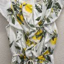 Moon River ASOS  Ruffle Detailed Romper in Lemon Print S Photo 6