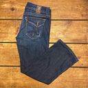 Seven7 Y2K Tag Cropped Jeans Size 27 Dark Wash Boot Cut Photo 0