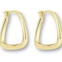 Geometric square gold hoop earrings for women Photo 0