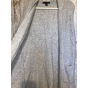 Tahari  Gray Wool Blend Duster Sweater Cardigan Vest with Hood Size Medium Photo 4