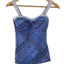 L.L.Bean  MIX MATCH BLUE WHITE PRINT TANKINI ADJUSTABLE STRAP SWIMSUIT PADDED TOP Photo 0