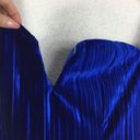 Majorelle  Revolve Skylar Cobalt Blue Velvet Off Shoulder Mini Dress Large Photo 8