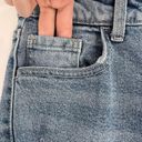 Cello  Hi Rise Distressed Raw Hem Straight Leg Jeans Blue Denim Size 5 destroyed Photo 8