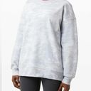 Lululemon  Perfectly Oversized Crew Incognito Camo Alpine White Multi Size 4 Photo 0