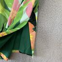 Eliane Rose  Women's XL Tropical Floral Side Slits Adjustable Strap Blouse Top Photo 2