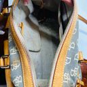 Dooney & Bourke Vintage  Tan Denim Monogrammed Lock & Key Pockets Shoulder Bag Photo 5