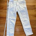 Zadig & Voltaire EUC  Stud Jeans‎ Women 26 White Elios Spikes Boyfriend Crop Photo 6