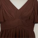 Lavitier Loyeloy Bridesmaid Dress NWT Brown Short Sleeves Slit Gown 10‎ Zip Prom Photo 9