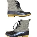Krass&co G.H. Bass & . Harlequin Brown Duck Boots Women’s Size 8M Houndstooth Lace Up Photo 3