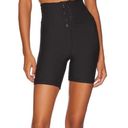 We Wore What  Lace Up Biker Short Solid Black Size Small NWT Photo 0