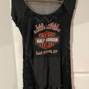 Harley Davidson  Handmade Mixed Media Cotton/Lace Mix Tunic Top Size Large Photo 1