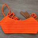 SKIMS Orange Crochet Swim Top Photo 0