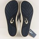 Olukai NEW  Pi’oe W 11 Beach Pool Sandals Flip Flop Slippers Trench Blue/Mst Grey Photo 2