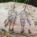 Sterling Silver  & crystal drop star earrings Photo 1