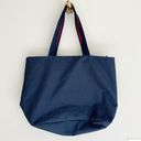 Nautica  Zip Top Embroidered Navy + Red Preppy Oversized Tote Bag Photo 2