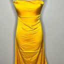 Danielle Bernstein NWT We Wore What  Slip Evening Dress LARGE Satin Lemon Chrome Photo 3